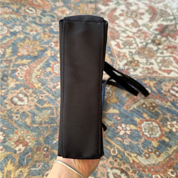 Vintage Nine West canvas & leather shoulder bag with long straps #Y2K #timeless - Picture 4 of 10